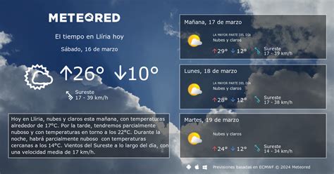 tiempo en lliria 14 dias|El Tiempo en Llíria, Valencia a 14 días